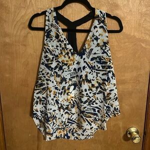 Three Eighty Two Abstract Print Women's Top